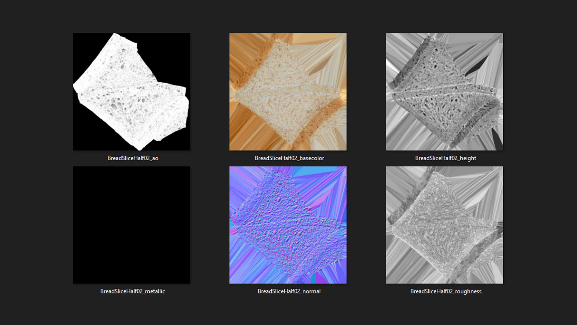 Bread Half Slice 02 3D Model - TurboSquid 2164266