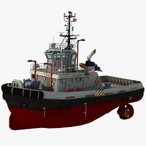 3D US NAVY  Tug boat YT-YTB model