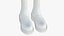 Bottes En Cuir Réalistes Pour Femmes Blanc