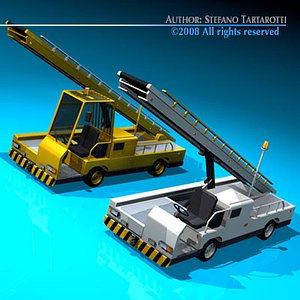 Airport baggage loader vehicle
