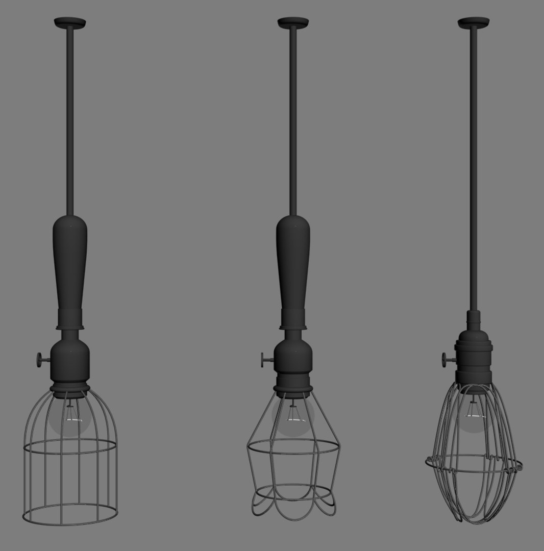 3d Model Industrial Lamp   Industriallamps5 