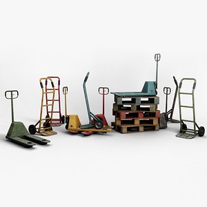 3D Pallet Jack and Warehouse Equipment