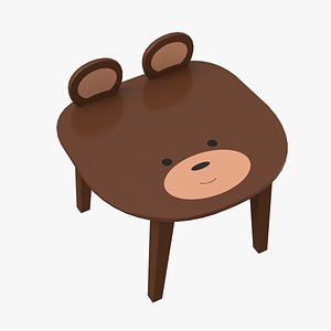 Chair 01 For Kids Low Poly 3D Model