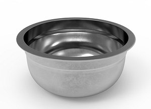 3D Stainless bowl kitchen Low-poly 3D model