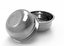 Stainless bowl kitchen Low-poly 3D model