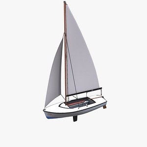 3D Sail Boat1 Low-poly PBR model