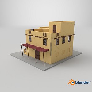 3D model Cartoon Arab House with Circular Construction