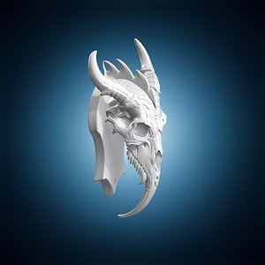 Ancient Dragon Skull 3D Print Model 3D model