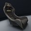 Vertex Bride Zieg IV Seat - Black Super Aramid Carbon Shell 3D Model