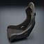 Vertex Bride Zieg IV Seat - Black Super Aramid Carbon Shell 3D Model