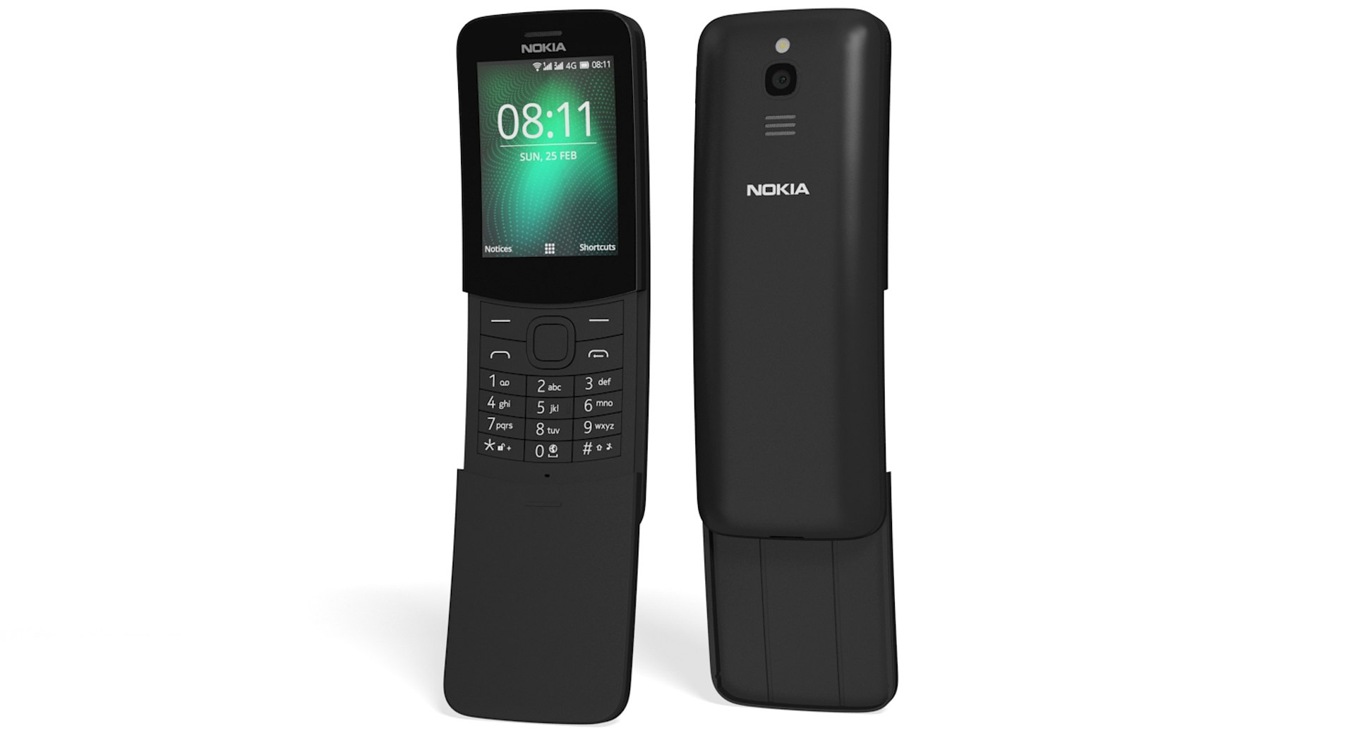 Realistic Nokia 8110 Black 3D Model - TurboSquid 1281062