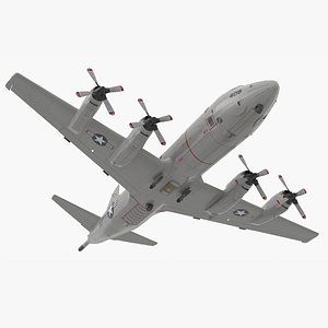 US Navy P3 Orion Anti Submarine Aircraft Flying 3D model
