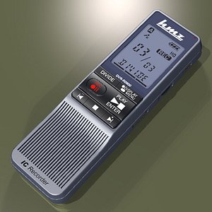 digital voice recorder 3d model