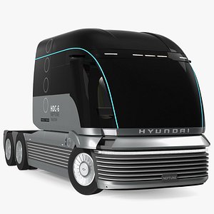 Heavy Duty Hydrogen Semi Truck Hyundai HDC-6 Neptune Rigged 3D model