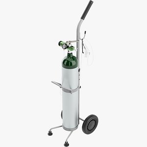 Medical Cart with Oxygen Cylinder Tank