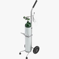 Medical Cart with Oxygen Cylinder Tank