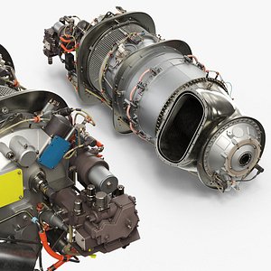 PT6C-67C Helicopter Turboshaft Slice Engine