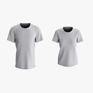 cotton male female t-shirts 3D model