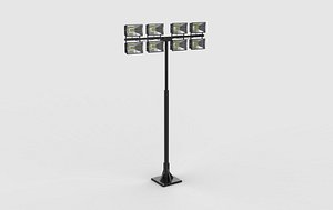 Floodlight tower 3D model 3D model