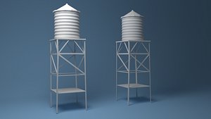 3D water tower model