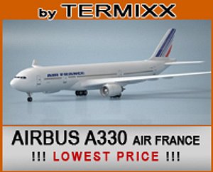airplane airbus a330 air france 3d c4d