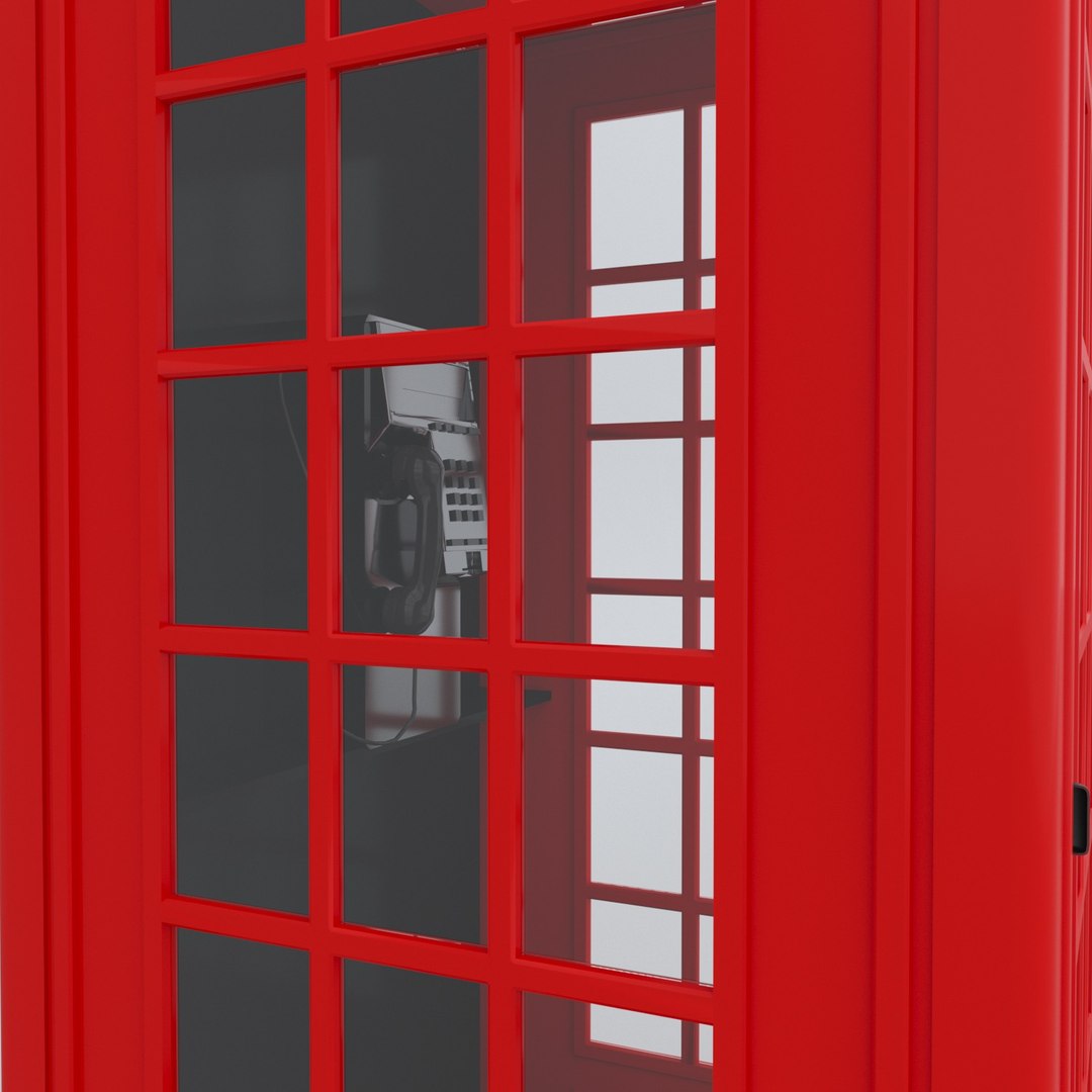 3D British Phone Booth Telephone Model - TurboSquid 1250036