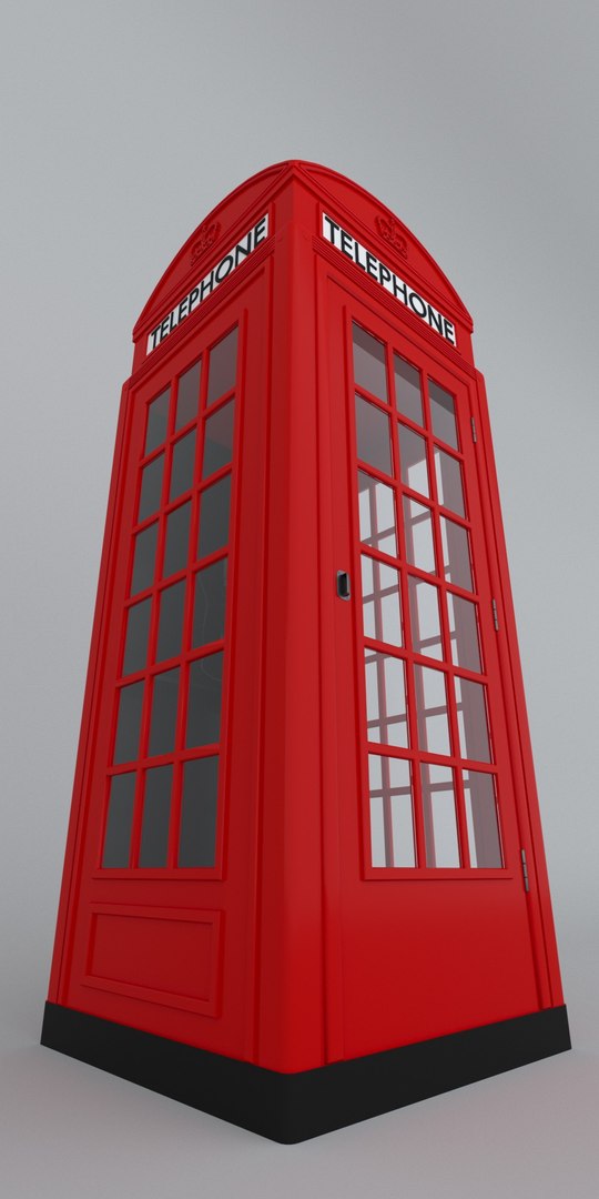 3D British Phone Booth Telephone Model - TurboSquid 1250036