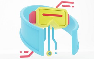 VR glasses that represent augmented reality and virtual reality technology