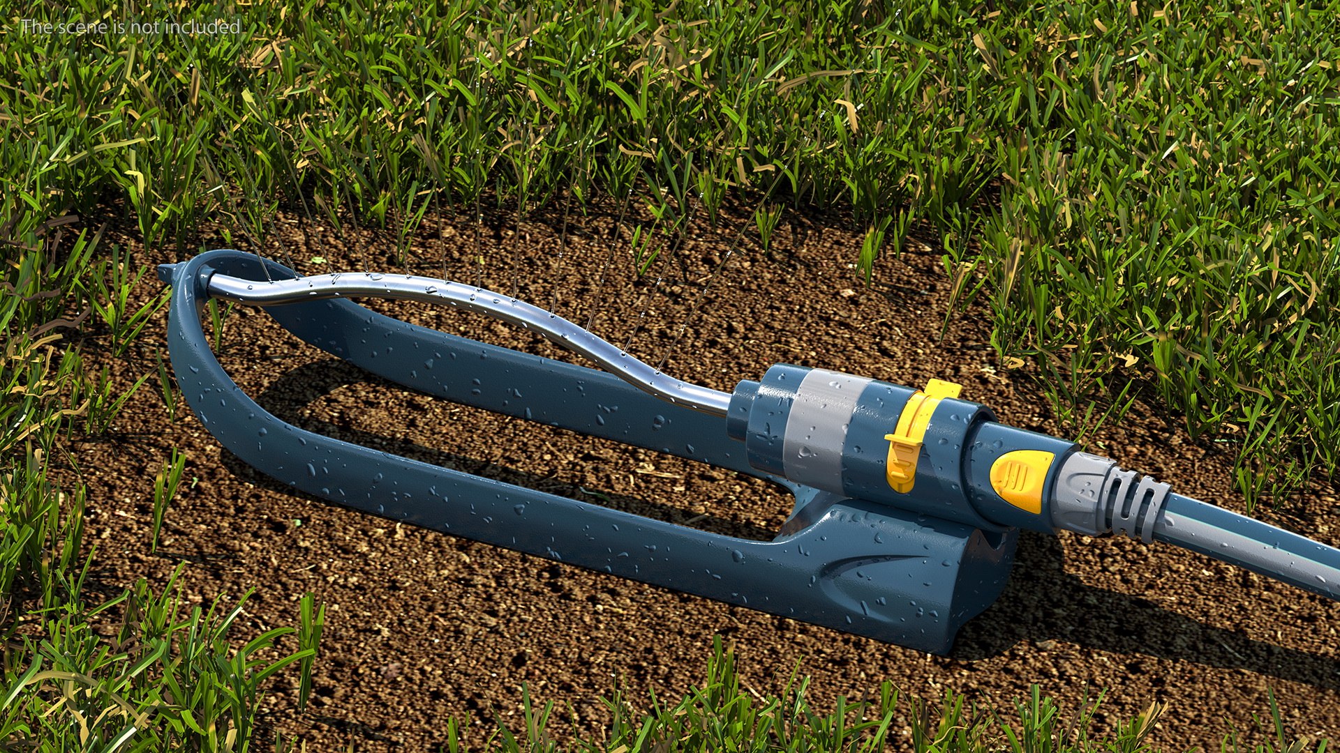 3D Rectangular Garden Sprinkler with Water Spray model - TurboSquid 1875998