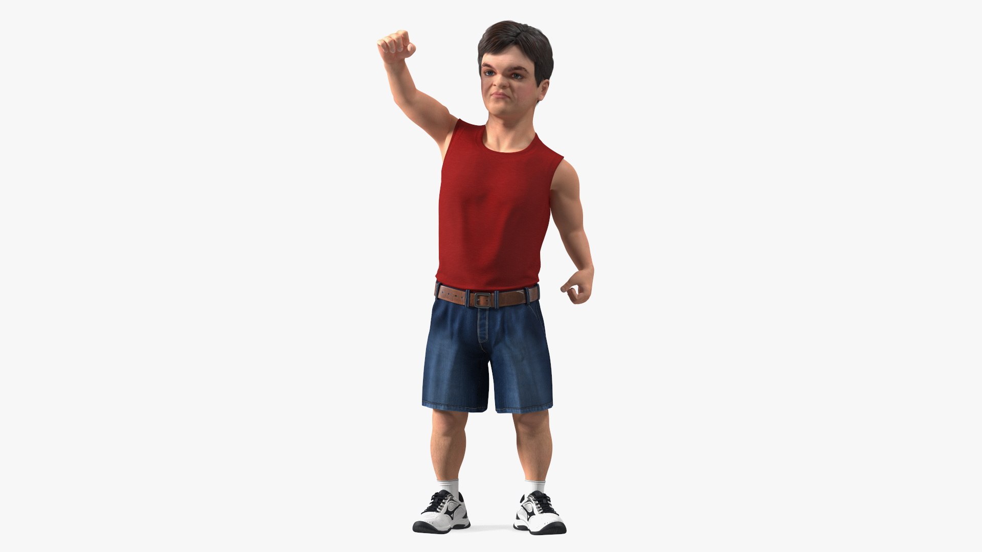 Character Dwarf Man Summer Style Rigged for Cinema 4D 3D model preview