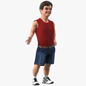 Character Dwarf Man Summer Style Rigged for Cinema 4D