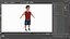 Personaggio Nano Uomo Stile Estivo Attrezzato per Cinema 4D