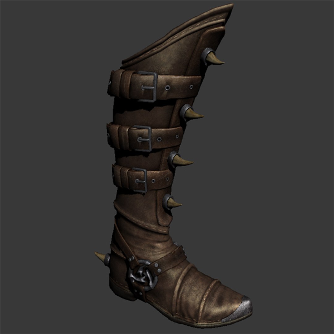 fantasy boots 3d model