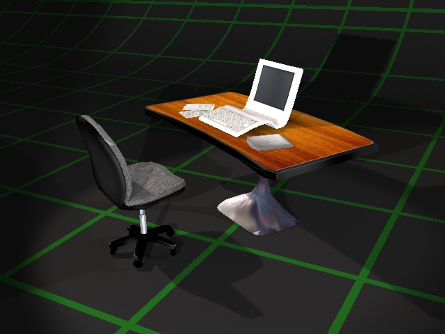 3dsmax sci-fi desk chair