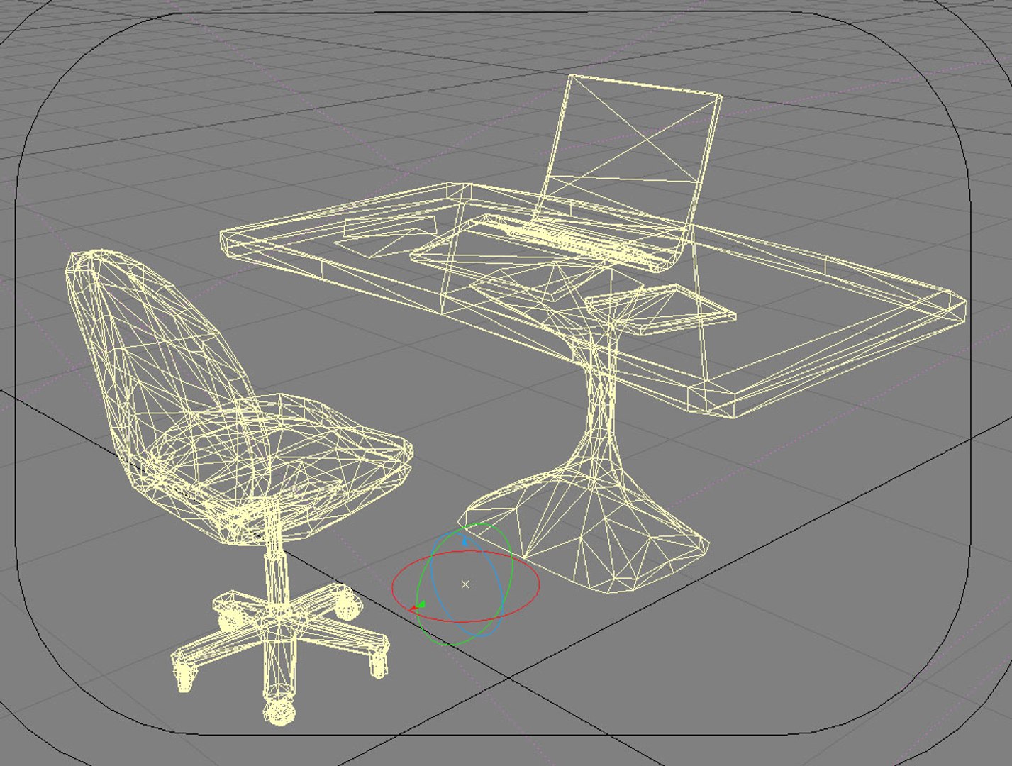 3dsmax sci-fi desk chair