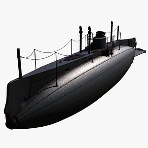 3D Imperial Russian Navy Som Class Submarine 1904-1907