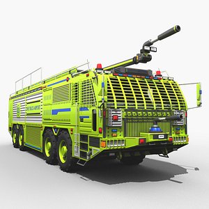 3D 8WD Airport Fire Truck model
