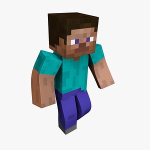 3D model Minecraft Steve VR / AR / low-poly