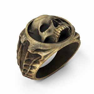 3D skull ring