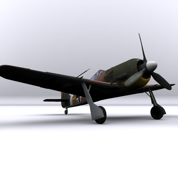 3d focke-wulf fw fighter airplane