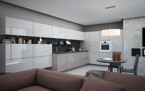 kitchen interior scene 3d max