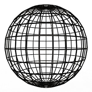 3D model Wireframe Sphere 001