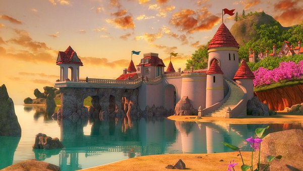 Cartoon castle scene 3D model - TurboSquid 1213947