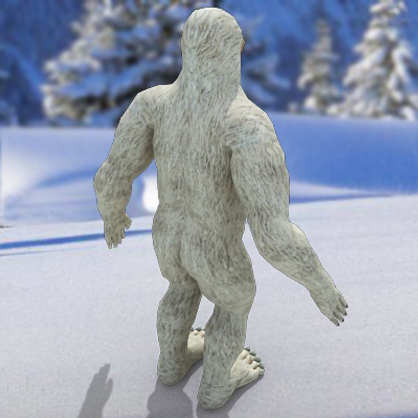 yeti abominable snowman 3d max