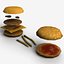 Modularer Burger mit Pommes Frites