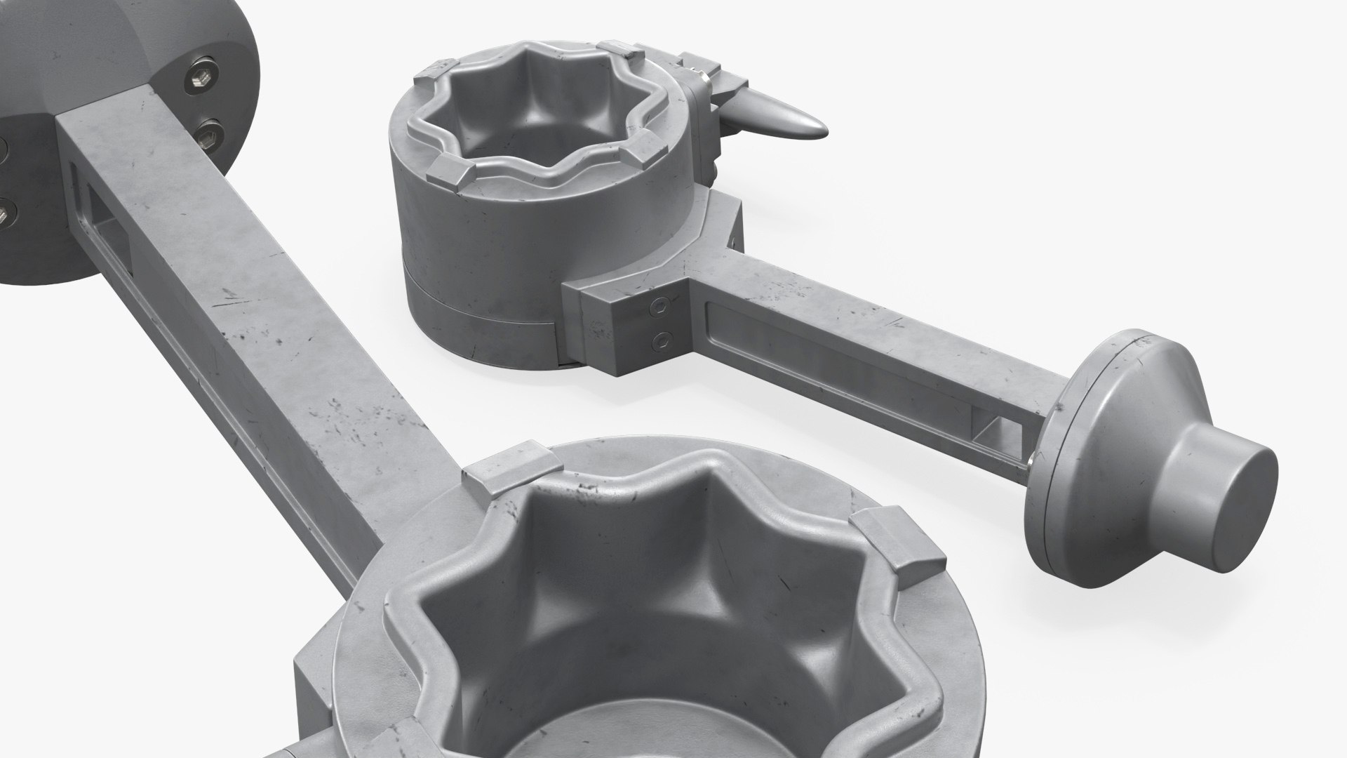Orbital Module Fastening Tool with Star-Shaped Coupling 3D model preview
