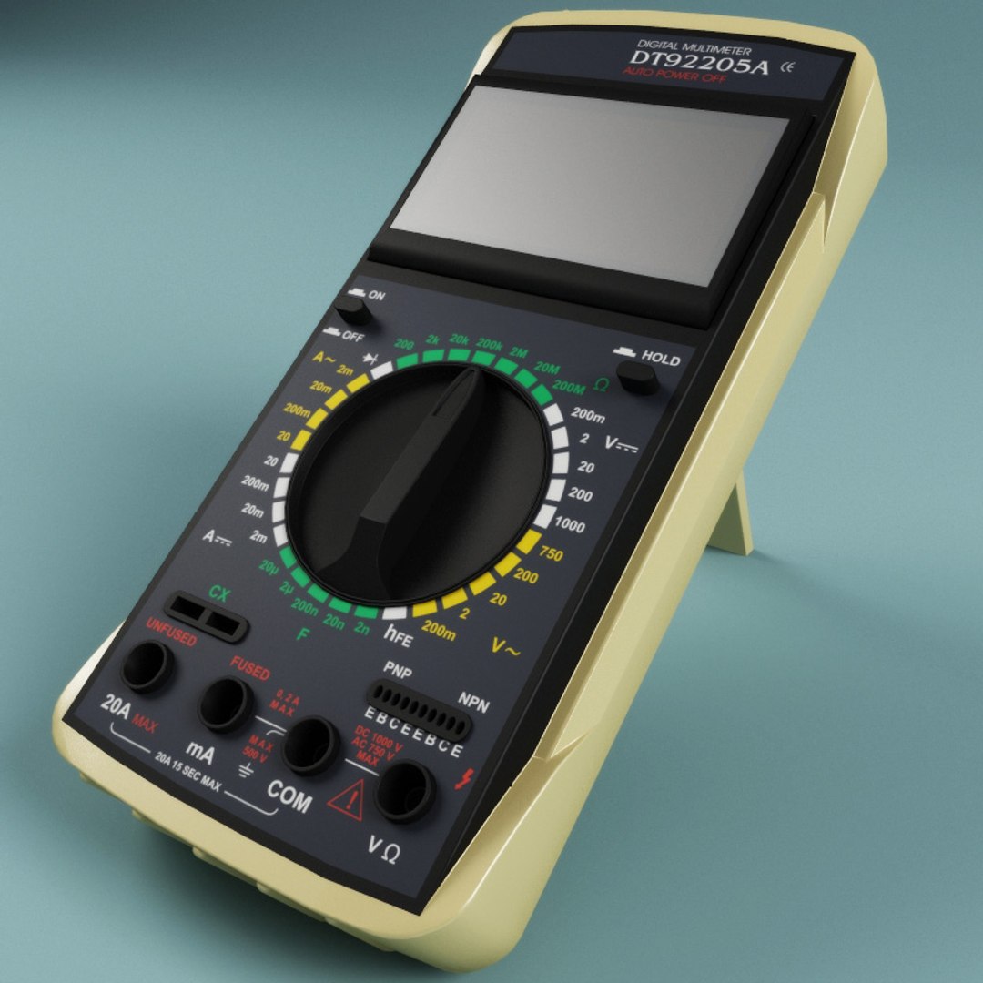 Multimeter Modelled Standard 3d Model