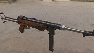 MP38 Submachine Gun PBR 3d model with Texture