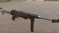 MP38 Submachine Gun PBR 3d model with Texture