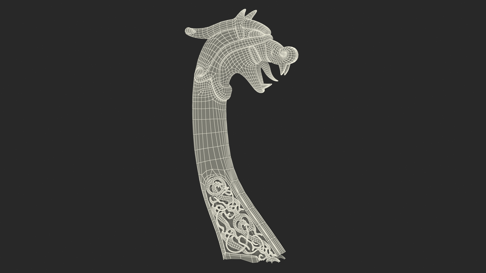 viking dragon head template